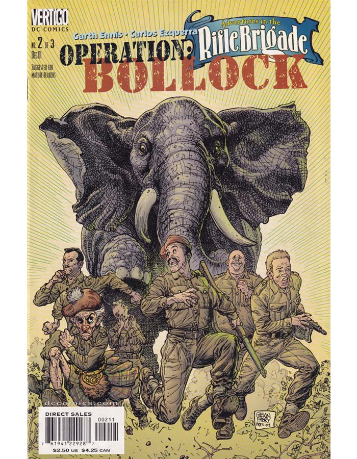 Adventures Of The Rifle Brigade Operation Bollock Issue 2 Of 4 DC Vertigo Comics Back Issues 761941229287
