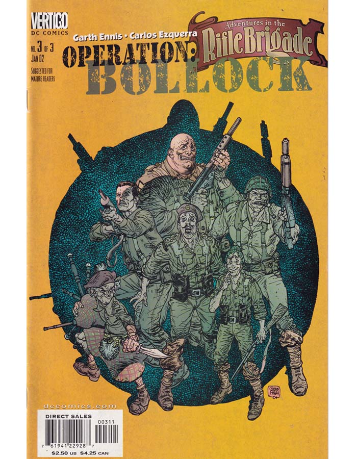 Adventures Of The Rifle Brigade Operation Bollock Issue 3 Of 3 DC Vertigo Comics Back Issues 761941229287
