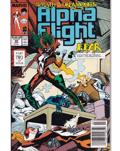 Alpha Flight Issue 68 Vol. 1 Marvel Comics Back Issues 024885210859
