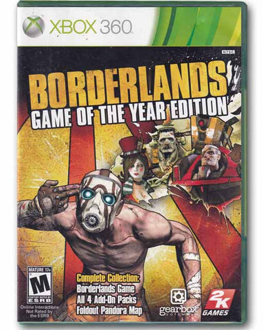 Borderlands Game Of The Year Edition Xbox 360 Video Game 710425399824