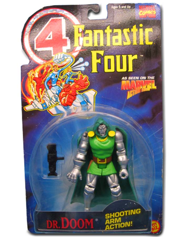 DR. Doom Shooting Arm Action Marvel Fantastic Four Toybiz Carded Action Figure 035112451068
