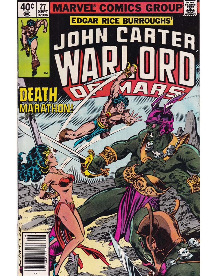 John Carter Warlord Of Mars Issue 27 Marvel Comics Back issues 071486028062
