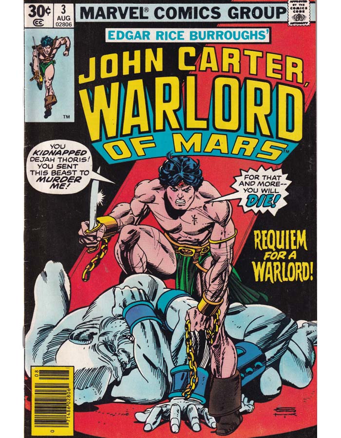 John Carter Warlord Of Mars Issue 3 Marvel Comics Back Issues 071486028062

