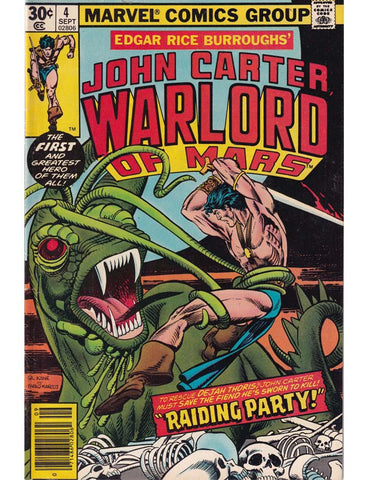 John Carter Warlord Of Mars Issue 4 Marvel Comics Back Issues 071486028062
