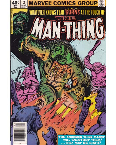 The Man-Thing Issue 3 Vol. 2 Marvel Comics Back Issues 071486023173
