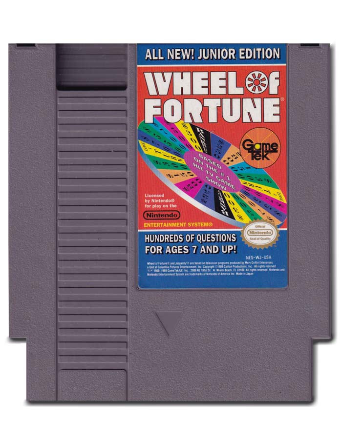 Wheel Of Fortune Junior Edition Nintendo Entertainment system NES Video Game Cartridge