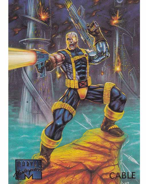 Cable Card 15 Marvel Masterpieces 1995 Fleer Trading Card TCG