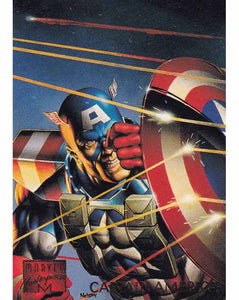 Captain America Card 16 Marvel Masterpieces 1995 Fleer Trading Card TCG