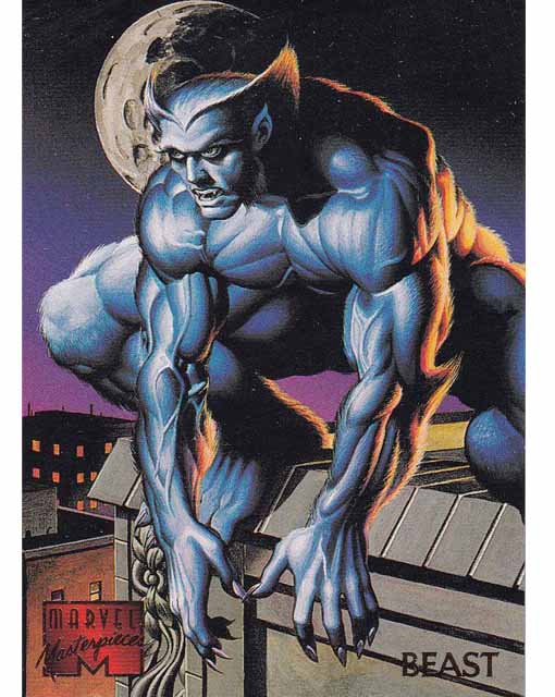 Beast Card 8 Marvel Masterpieces 1995 Fleer Trading Card TCG