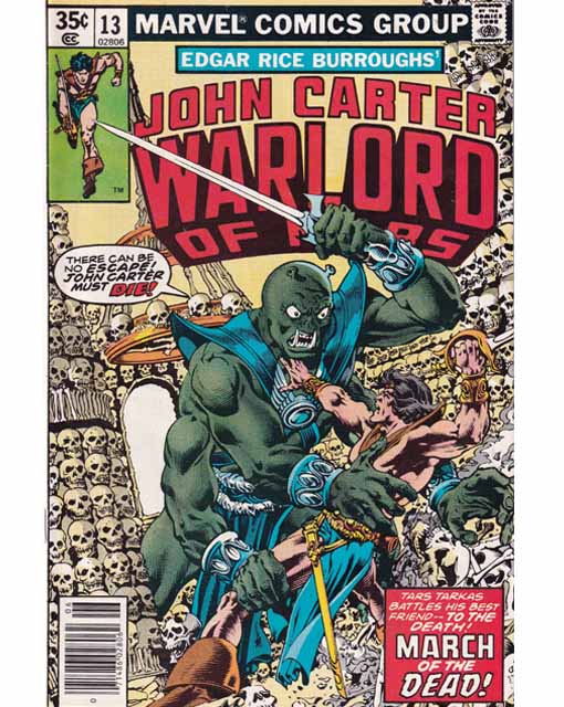 John Carter Warlord Of Mars Issue 13 Marvel Comics Back issues 071486028062