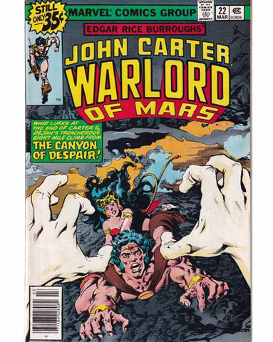 John Carter Warlord Of Mars Issue 22 Marvel Comics Back issues 071486028062