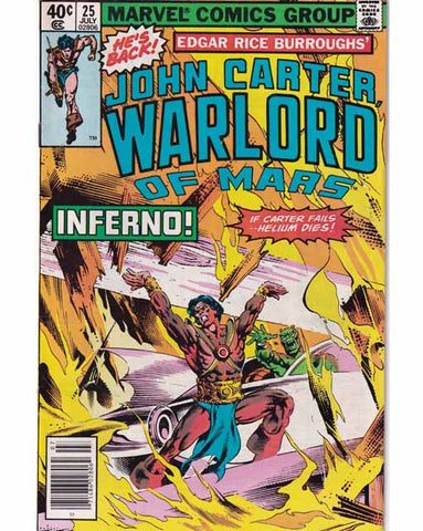 John Carter Warlord Of Mars Issue 25 Marvel Comics Back issues 071486028062
