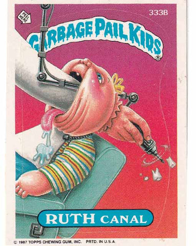 Ruth Canal 333B 8th Series Garbage Pail Kids Trading Card