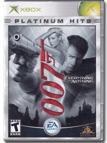 007 Everything Or Nothing Plat Hits XBOX Video Game 014633147155