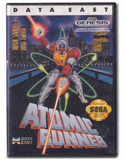 Atomic Runner With Case Sega Genesis Video Game Cartridge  013252014046