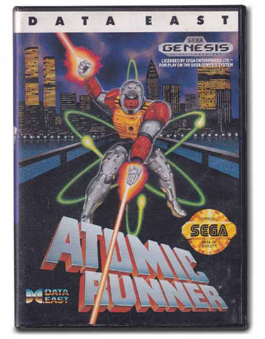Atomic Runner With Case Sega Genesis Video Game Cartridge  013252014046