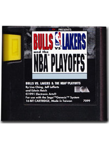NBA Playoffs Bulls Vs Lakers Sega Genesis Video Game Cartridge 0014633070996