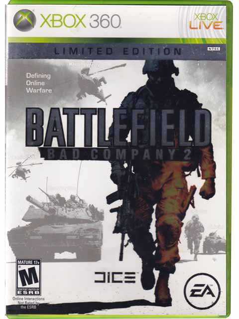 Battlefield Bad Company 2 Limited Edition Xbox 360 Video Game 014633156713
