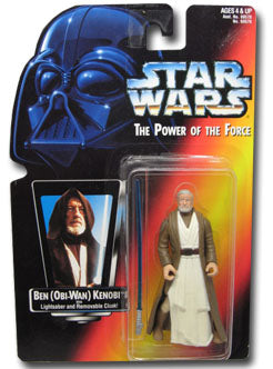 Obi-Wan Kenobi On A Red Card Star Wars Power Of The Force POTF Action Figure