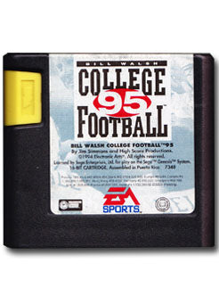 Bill Walsh College Football 95 Sega Genesis Video Game Cartridge 0014633073485