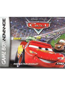 Cars Gameboy Advance Instruction Manual
