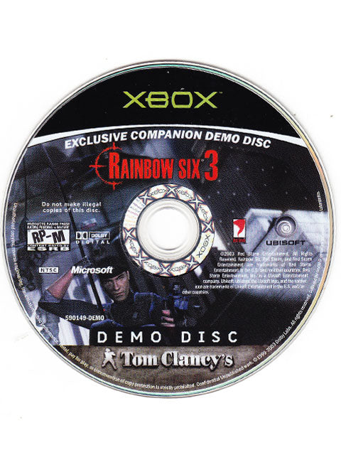 Demo Disc: Rainbow six 3 Loose XBOX Video Game Demo Disc