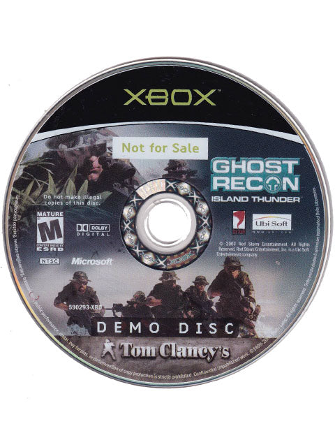 Demo Disc Ghost Recon Island Thunder Loose XBOX Video Game Demo Disc
