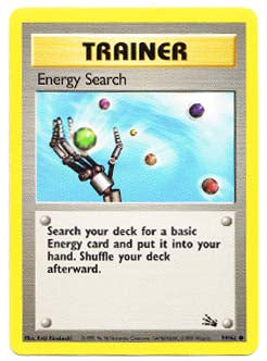 Energy Search Fossil Pokemon Trading Card
