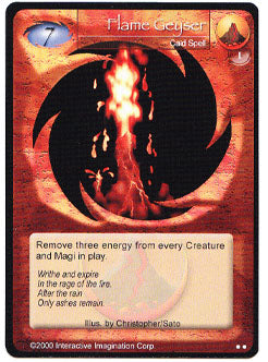 Flame Geyser Magi Nation First Edition Base Set Trading Cards