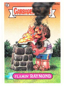 Flamin' Raymond 384A 10th Series Garbage Pail Kids Trading Card