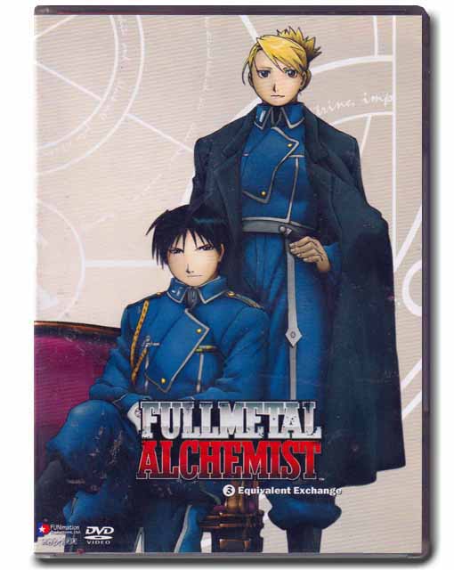Full Metal Alchemist Volume 3 Equivalent Exchange Anime DVD Movie 704400081361