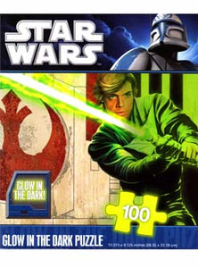 Luke Skywalker Jedi Knight Star Wars Glow In The Dark 100 Piece Puzzle