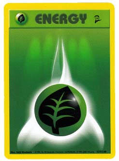 Grass Energy Base Set 2 Pokemon Trading Card