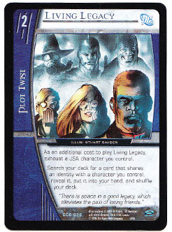 Living Legacy Infinite Crisis Marvel DC VS. Trading Card