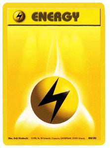 Lightning Energy Base Set Pokemon Trading Card