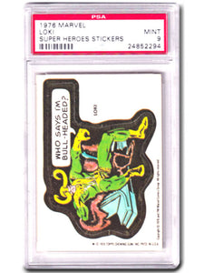 Loki Man 1976 Marvel Super Heroes Stickers Graded Trading Card