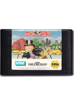 Monopoly Sega Genesis Video Game Cartridge