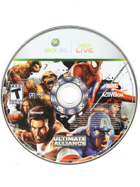 Marvel Ultimate Alliance Loose Xbox 360 Video Game