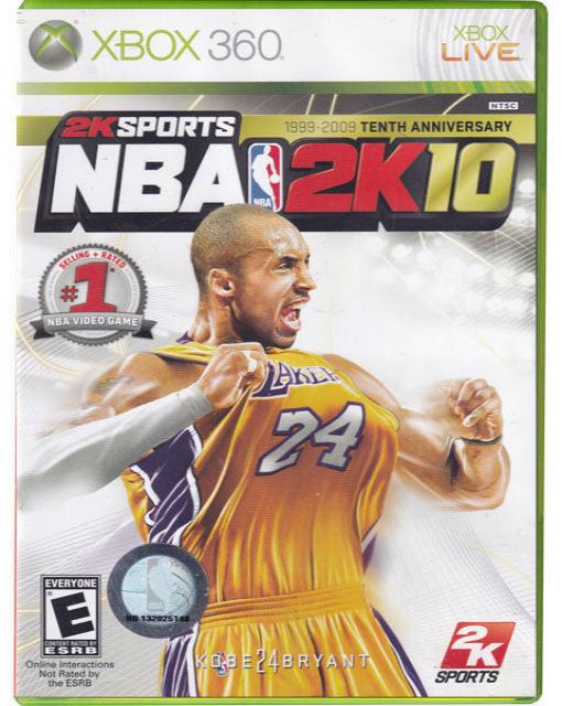 NBA 2K10 Xbox 360 Video Game 710425396373