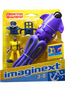 Giant Squid Ocean Adventure Playset Fisher Price Imaginext Action Figures