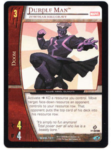 Purple Man Web Of Spider-Man Marvel DC VS. Trading Card
