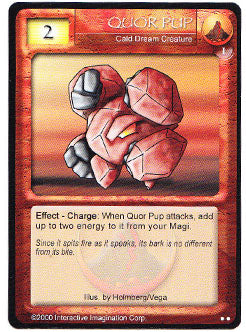 Quor Pup Magi Nation First Edition Base Set Trading Cards