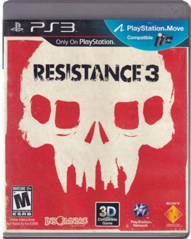 Resistance 3 Playstation 3 PS3 Video Game 711719817628
