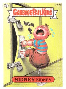 Sidney Kidney 379B 10th Series Garbage Pail Kids Trading Card