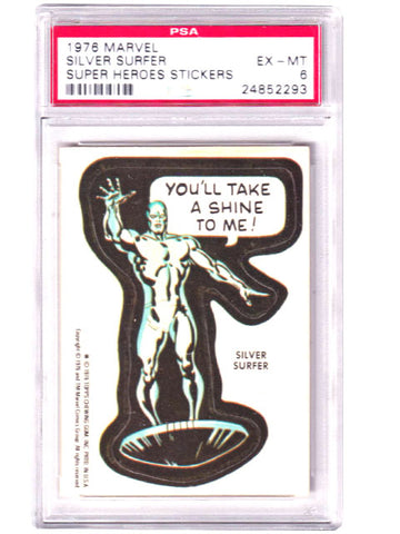 Silver Surfer 1976 Marvel Super Heroes Stickers Graded Trading Card
