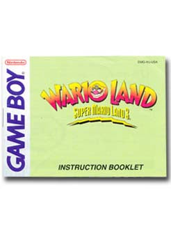 Wario Land Gameboy Original Instruction Manual