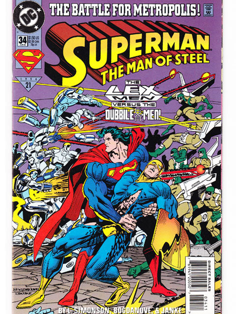 Superman The Man Of Steel Issue 34 DC Comics Back Issues