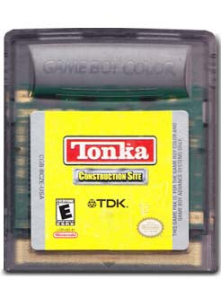 Tonka Construction Site Game Boy Color Video Game Cartridge