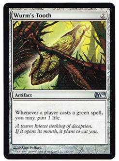 Wurm's Tooth Magic 2010 Uncommon Magic The Gathering Trading Card