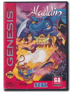 Aladdin With Case Sega Genesis Video Game Cartridge 010086010589